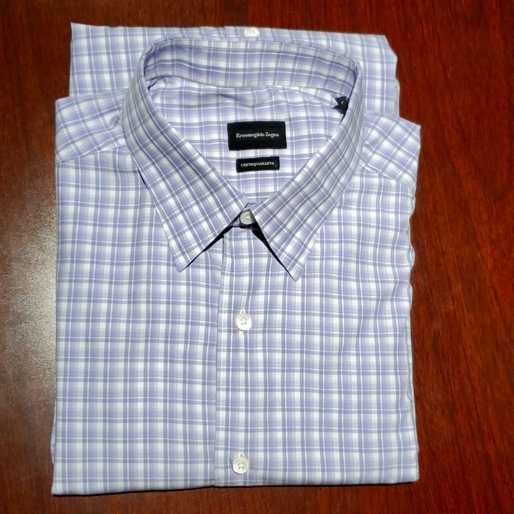 Ermenegildo Zegna cotton men's shirt Sz L